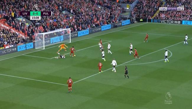 محمد صلاح يهدر فرصة هدف مؤكد امام فولهام
