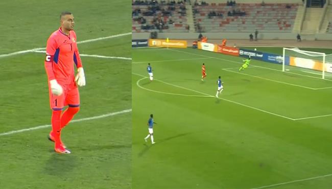 حارس الأردن يسجل هدف خرافي من المرمي إلي المرمي امام الهند