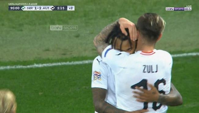 هدف رائع في مباراة النمسا وايرلندا الشماليه بدوري الامم الاوروبية