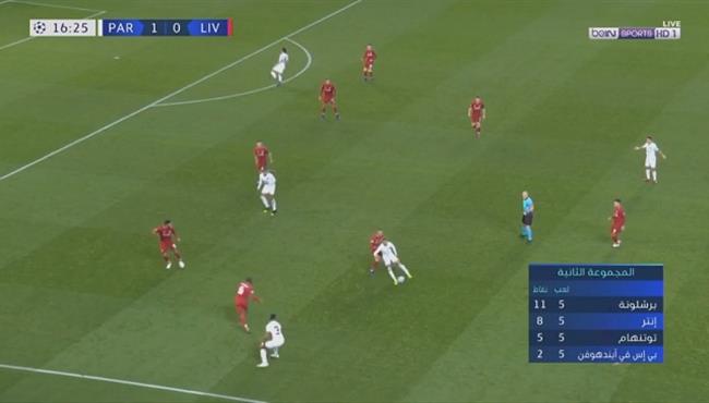 تبادل رائع بالكرة بين نيمار ومبابي امام ليفربول