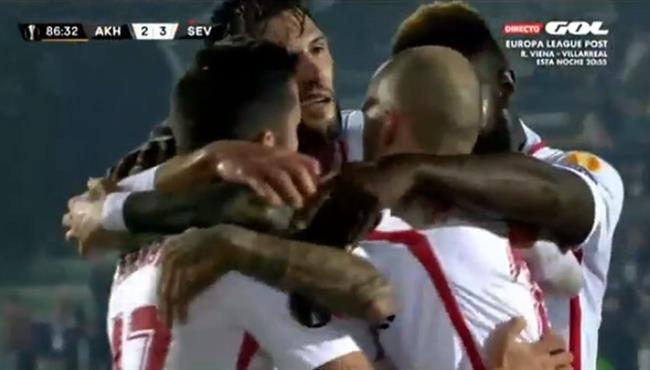 اهداف مباراة اشبيلية واخيسار بيليديا 3 2 الدوري الاوروبي