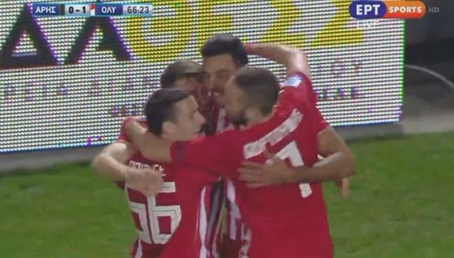 هدف احمد حسن كوكا في مرمي اريس سالونيكا بالدوري اليوناني