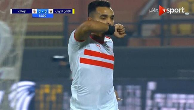 هدف الزمالك الاول فى مرمي الانتاج الحربي يوسف اوباما