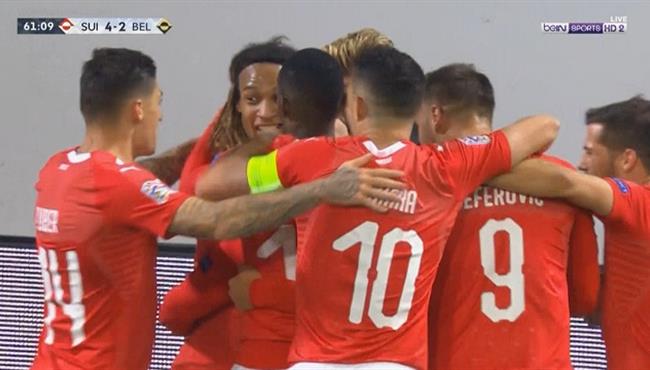 اهداف مباراة سويسرا وبلجيكا 5 2 دوري الامم الاوروبية