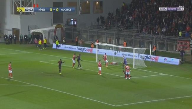 هدف فوز نيس علي نيم اولمبيك 1 0 الدوري الفرنسي