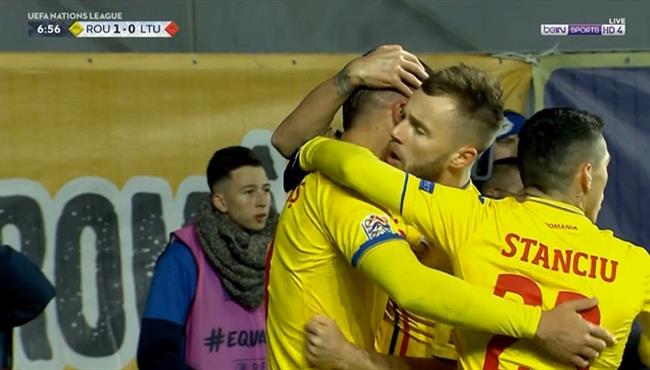 اهداف مباراة رومانيا وليتوانيا 3 0 دوري الامم الاوروبية