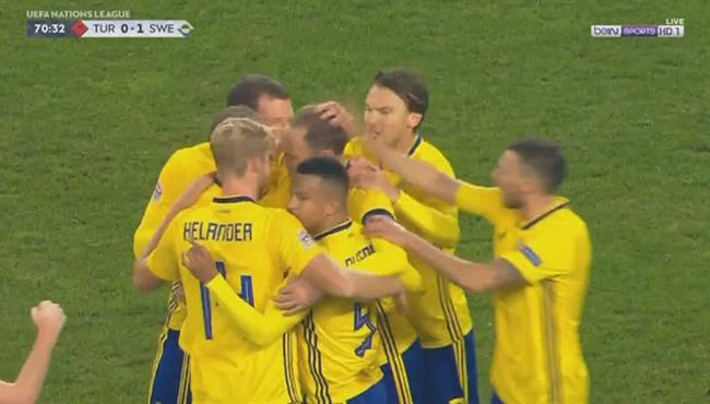 هدف فوز السويد على تركيا 1 0 دوري الامم الاوروبية