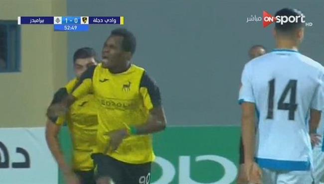 هدف تعادل وادي دجلة مع بيراميدز 1 1 الدوري المصري