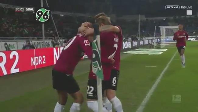 اهداف مباراة هانوفر وفولفسبورج 2 1 الدوري الالماني