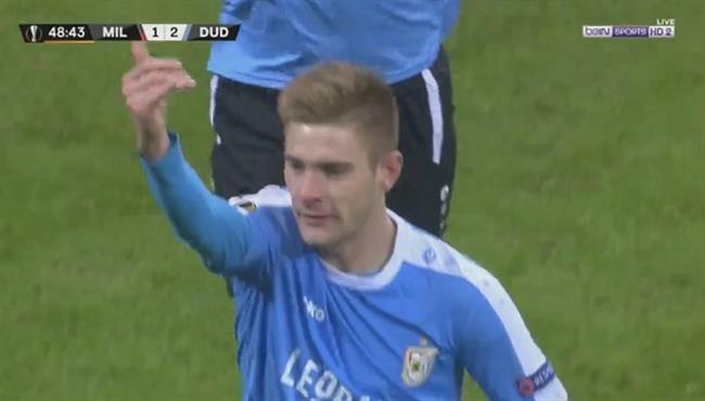 هدف دوديلاج الثاني فى مرمي ميلان 2 1 الدوري الاوروبي