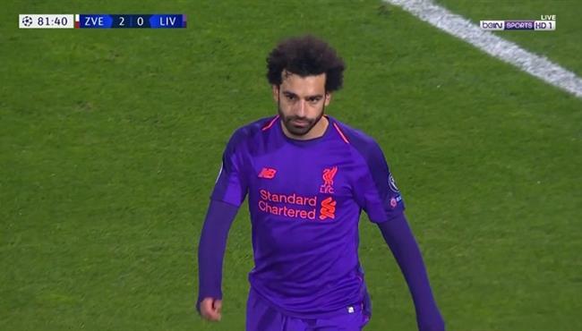 حارس النجم الاحمر ينقذ فرصة خطيرة من امام محمد صلاح