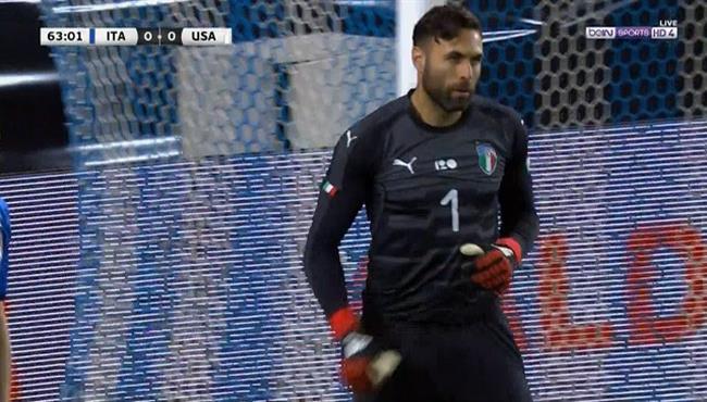 رد فعل سريع من حارس ايطاليا يحرم امريكا من هدف اول