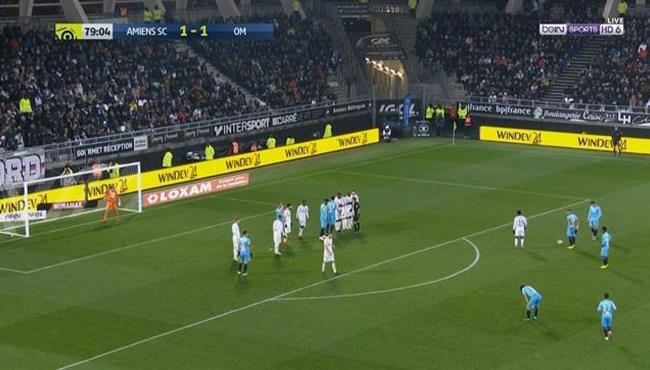 هدف رائع فى مباراة مارسيليا واميان بالدوري الفرنسي