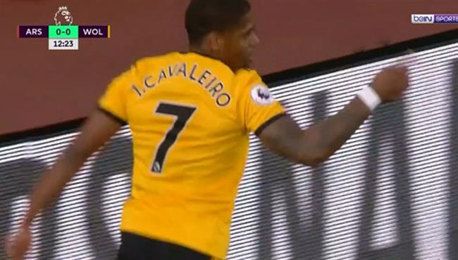 هدف ولفرهامبتون الاول في مرمي ارسنال