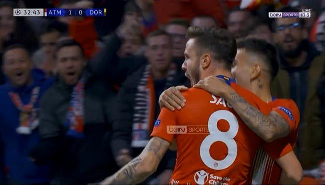 هدف أتليتكو مدريد الاول في مرمي بوروسيا دورتموند تعليق عصام الشوالي