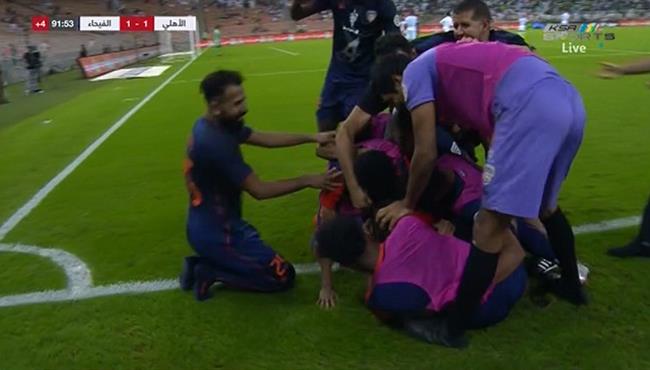 هدف تعادل الفيحاء الرائع القاتل مع الاهلي 1 1 الدوري السعودي