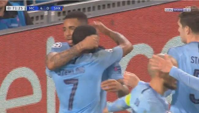 هدف مانشستر سيتي الرابع فى مرمي شاختار جابريل خيسوس