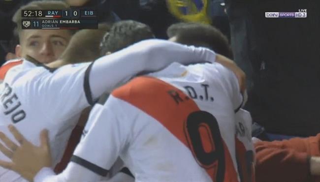 هدف فوز رايو فاليكانو الرائع علي ايبار 1 0 بالدوري الاسباني