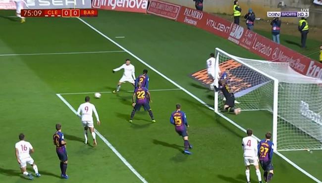 القائم وسيلسين ينقذان برشلونة من هدف مؤكد لـ ليونيسا