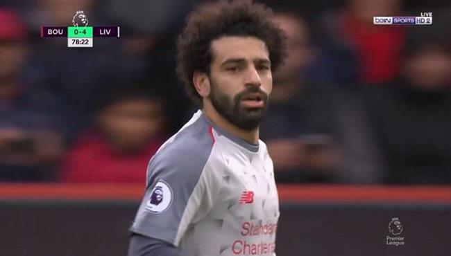 هاتريك محمد صلاح امام بورنموث بالدوري الانجليزي