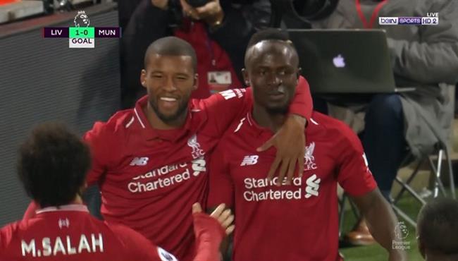 هدف ليفربول الاول في مرمي مانشستر يونايتد ساديو ماني