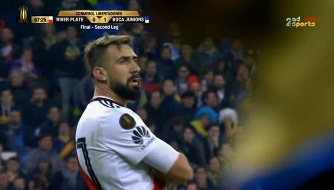 هدف تعادل ريفر بليت مع بوكا جونيورز 1 1 نهائي كوبا ليبيرتادورس