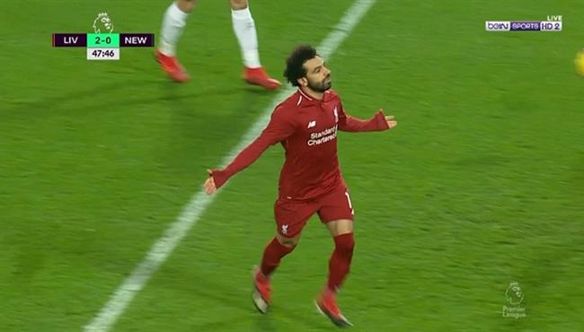 هدف محمد صلاح فى مرمي نيوكاسل