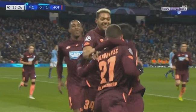 هدف هوفنهايم الاول فى مرمي مانشستر سيتي تعليق حفيظ دراجي