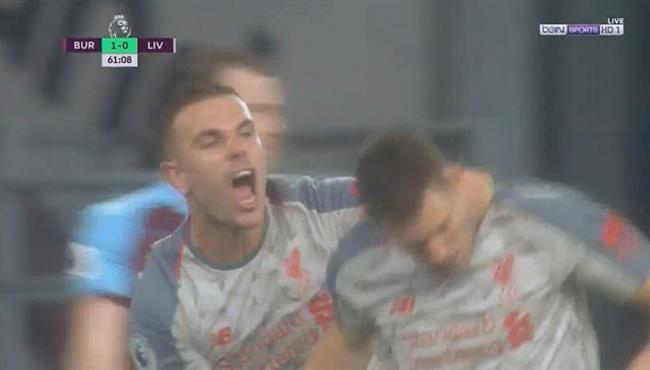 هدف تعادل ليفربول مع بيرنلي 1 1 ميلنر