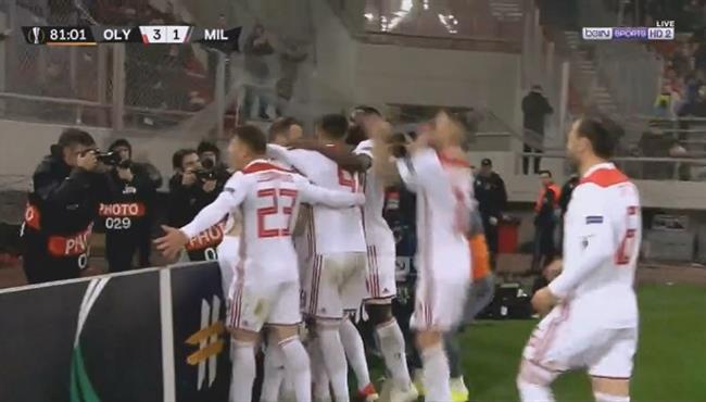 اهداف مباراة ميلان واولمبياكوس 1 3 الدوري الاوروبي