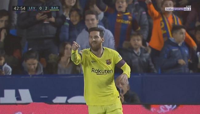 هدف ميسي الاول فى مرمي ليفانتي بالدوري الاسباني