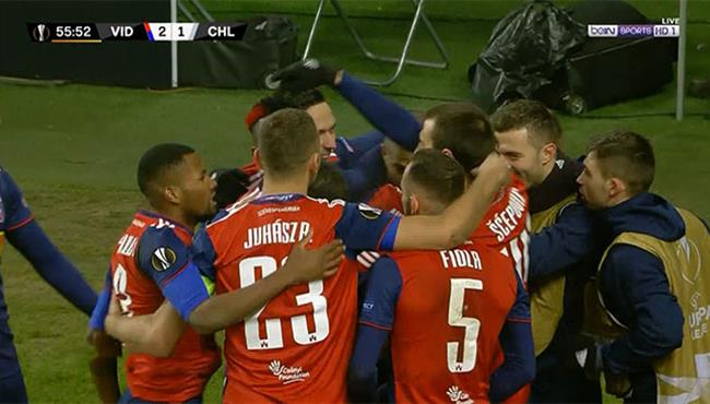 هدف رائع علي الطاير في مباراة تشيلسي وفيديوتن بالدوري الاوروبي