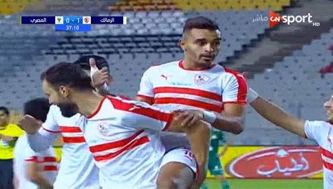 هدف الزمالك الثاني فى مرمي المصري يوسف اوباما