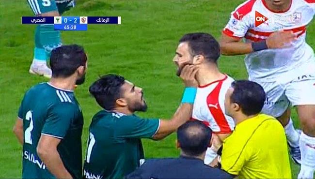 مشادة بين حمدي النقاز ولاعبي المصري