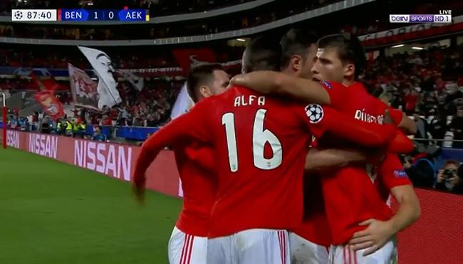 هدف فوز بنفيكا الرائع علي ايك اثينا 1 0 دوري ابطال اوروبا