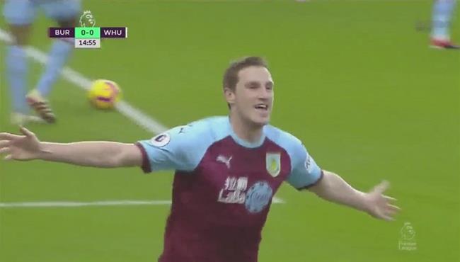 اهداف مباراة بيرنلي ووست هام 2 0 الدوري الانجليزي