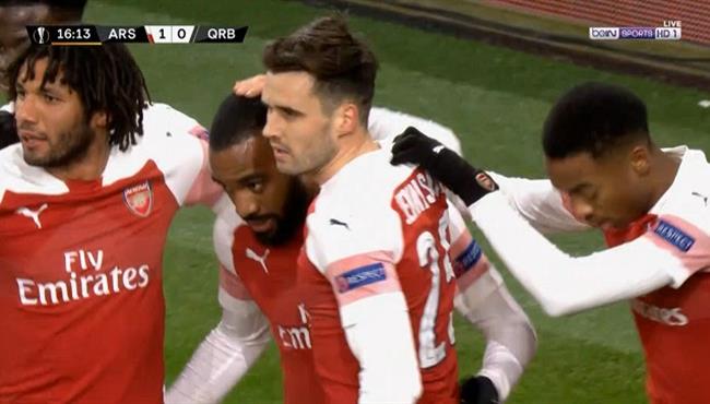 هدف فوز ارسنال علي كارباكا اغدام 1 0 الدوري الاوروبي