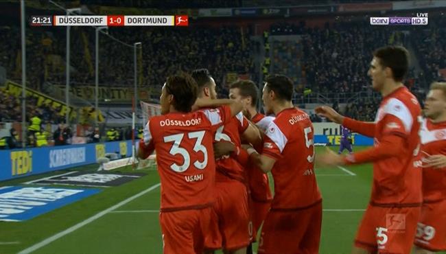 اهداف مباراة بوروسيا دورتموند وفورتونا دوسلدورف 1 2 الدوري الالماني