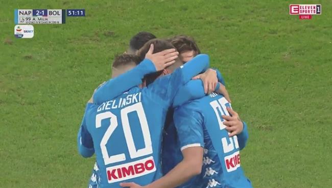 اهداف مباراة نابولي وبولونيا 3 2 الدوري الايطالي