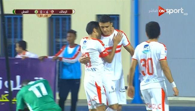 هدف الزمالك السابع في مرمي القطن التشادي 7 0 عمر السعيد