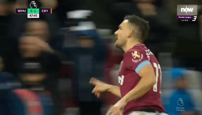 هدف وست هام الاول الرائع فى مرمي كريستال بالاس