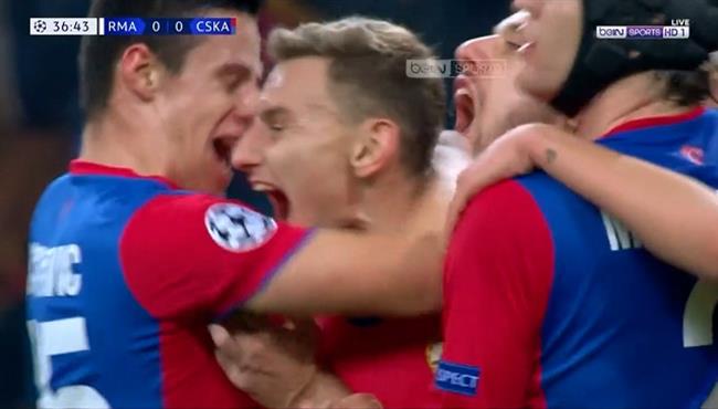 هدف سسكا موسكو الاول في مرمي ريال مدريد بدوري ابطال اوروبا