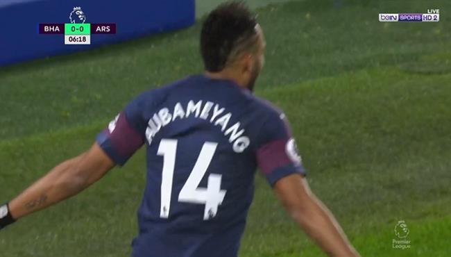 هدف اوباميانج الرائع في مرمي برايتون بالدوري الانجليزي