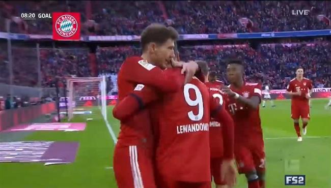 اهداف مباراة بايرن ميونخ ونورنبيرج 3 0 الدوري الالماني