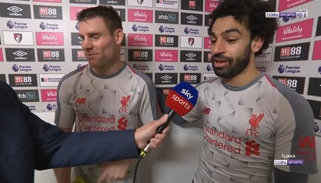 محمد صلاح يرفض استلام جائزة افضل لاعب فى مباراة بورنمورث ويهديها لميلنر