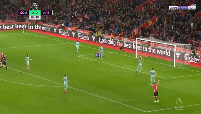 هدف ساوثهامبتون الثالث في مرمي ارسنال بالدوري الانجليزي