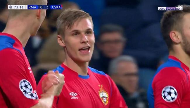 هدف سسكا موسكو الثالث في مرمي ريال مدريد بدوري ابطال اوروبا