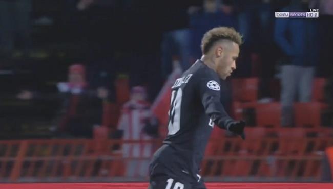 هدف نيمار الممتع فى مرمي النجم الاحمر بدوري ابطال اوروبا