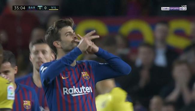 هدف برشلونة الاول فى مرمي فياريال بيكيه