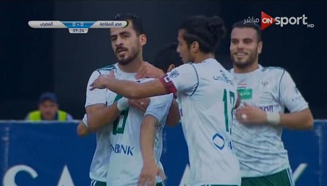 هدف المصرى الاول فى مرمى مصر المقاصة